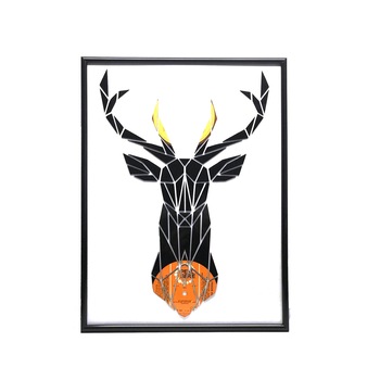 Tablou personalizat vinil reciclat, Vinilistic, Fredeer, Cerb, Origami, Cadou original 30x40cm Tablou personalizat vinil reciclat, Vinilistic, Fredeer, Cerb, Origami, Cadou original 30x40cm