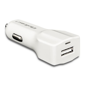 Incarcator auto Qoltec, 12-24V, 12W, 2.4A, USB, Alb Incarcator auto Qoltec, 12-24V, 12W, 2.4A, USB, Alb