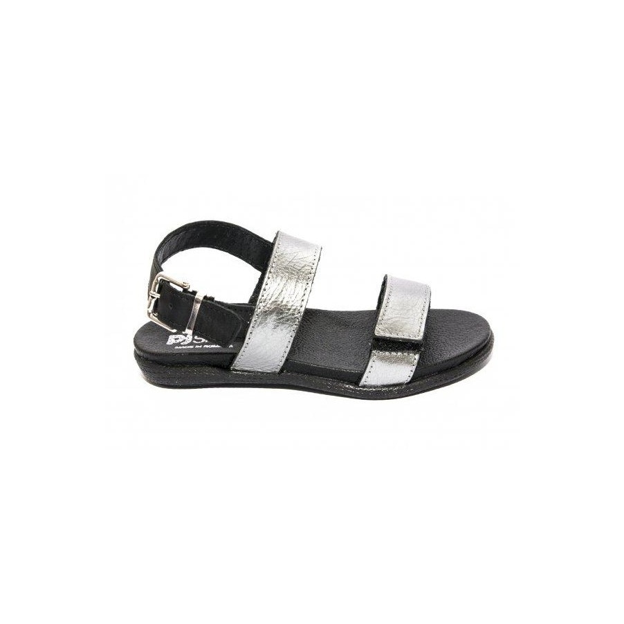 Sandale fete Corso, argintiu/negru, PJ Shoes, 32 EU