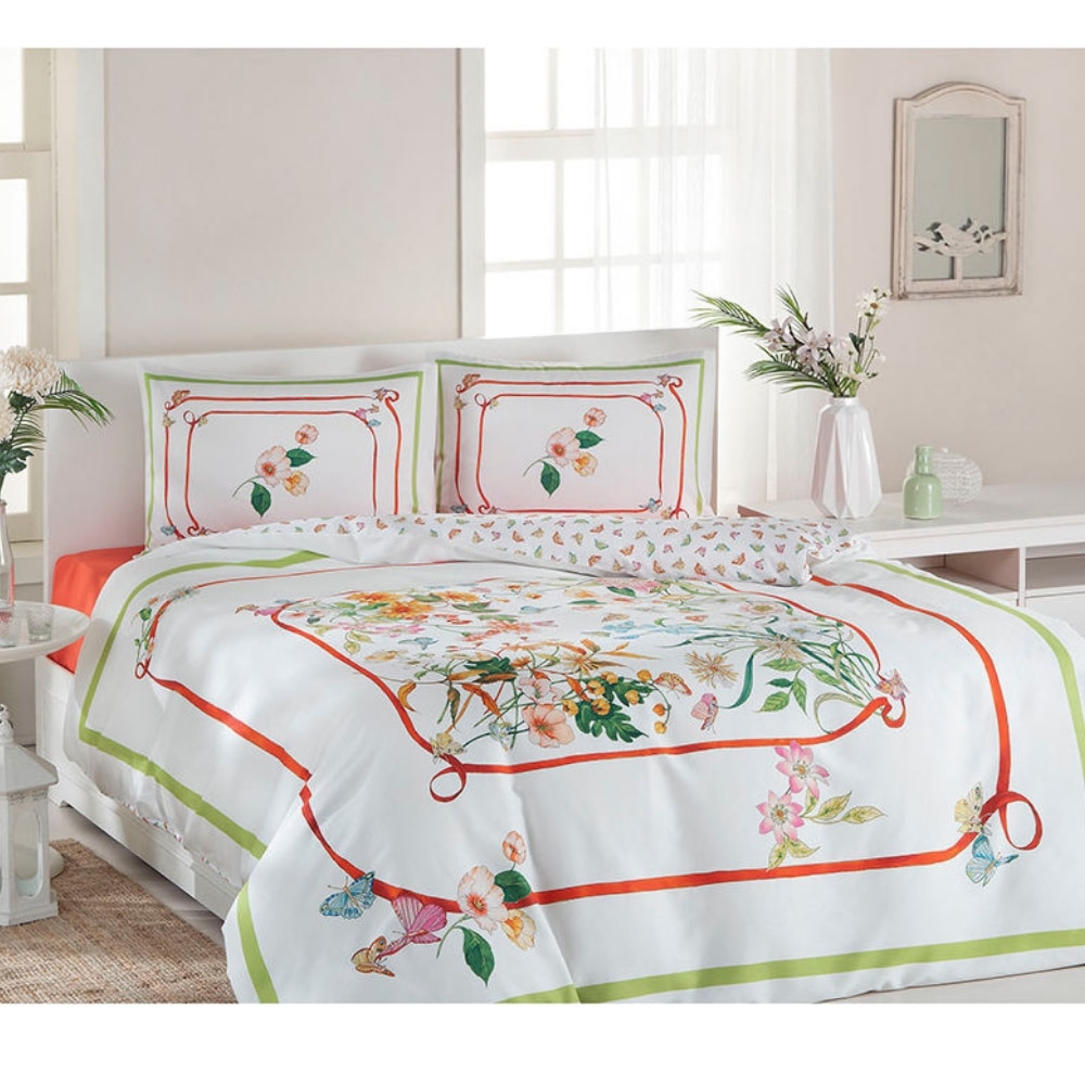 Lenjerie de pat VINCA, pentru 2 persoane, 4 piese, 200x220 / 50x70, 100% bumbac