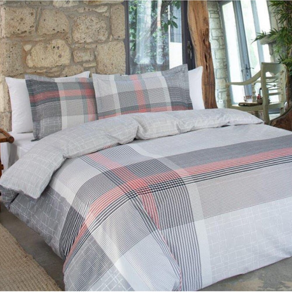 Lenjerie de pat RAMBLE pentru pat 2 persoane, 4 piese, 200x220 / 50x70, bumbac ranforce