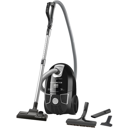 Aspirator cu sac Rowenta X-Trem Power RO5485, 4 l, Tub telescopic, 750W, Filtru HEPA 12, Negru