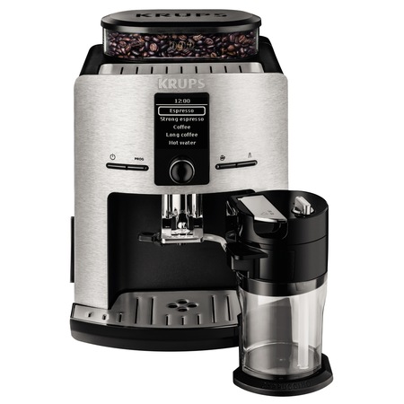 Espressor automat Krups Latt'Espress metal EA829D, 1450W, 15 bar, 1.7 l, Argintiu/Negru