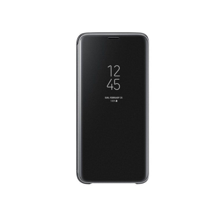 Husa tip carte, Samsung J6 Plus 2018, Clear View Standing Cover, Negru