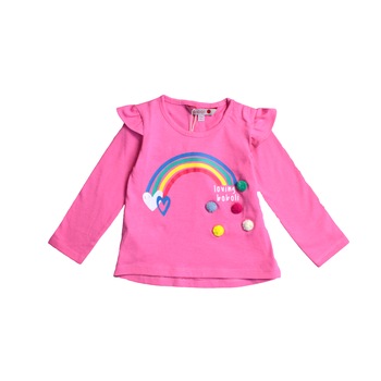 Bluza roz cu curcubeu, Boboli, roz Bluza roz cu curcubeu, Boboli, roz