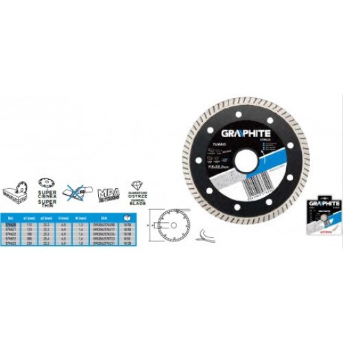 Disc diamantat 200 mm Graphite 57h872