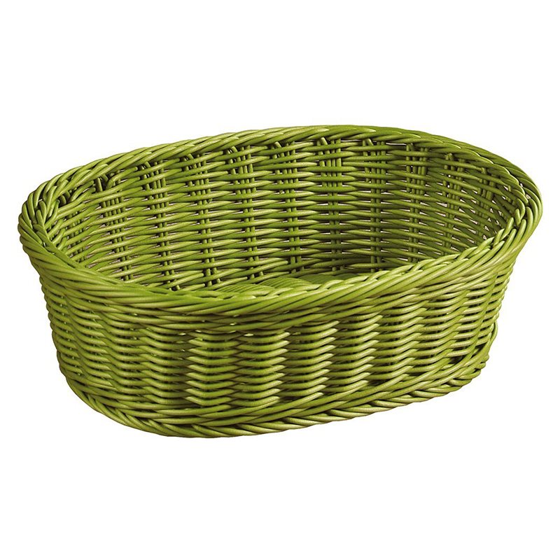 Cos oval pentru paine 29,5 x 23 cm, verde, plastic - Kesper