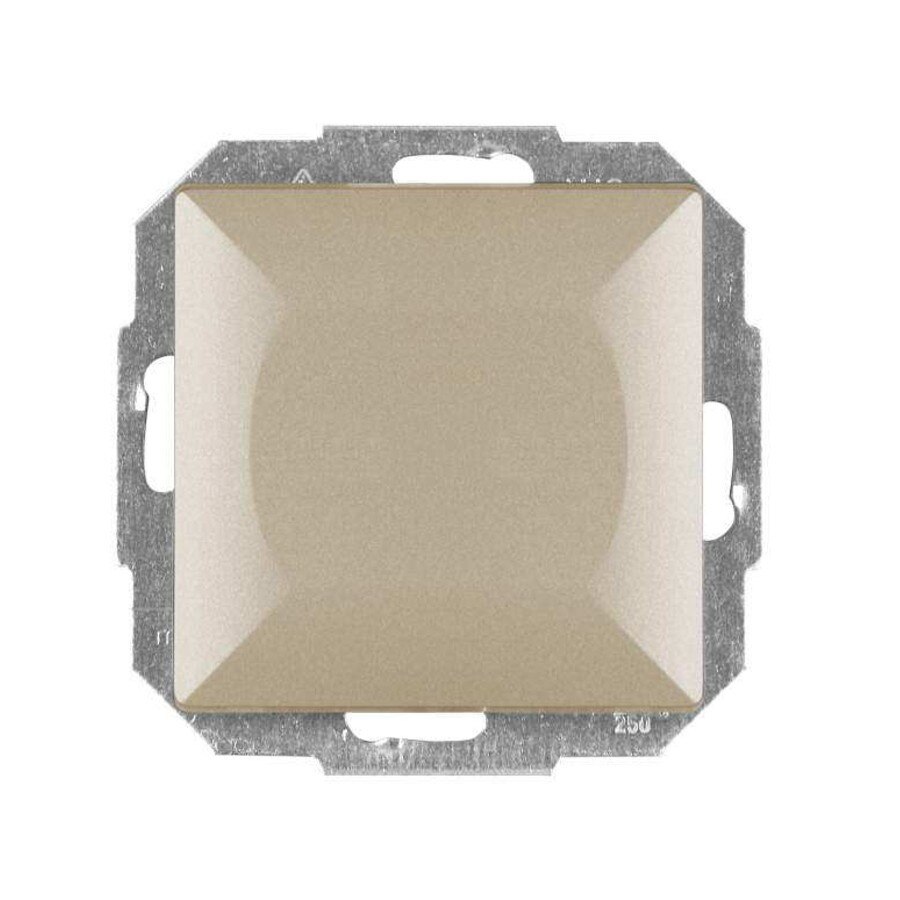 Intrerupator cap scara simplu, iMK®, incastrat, satin, auriu