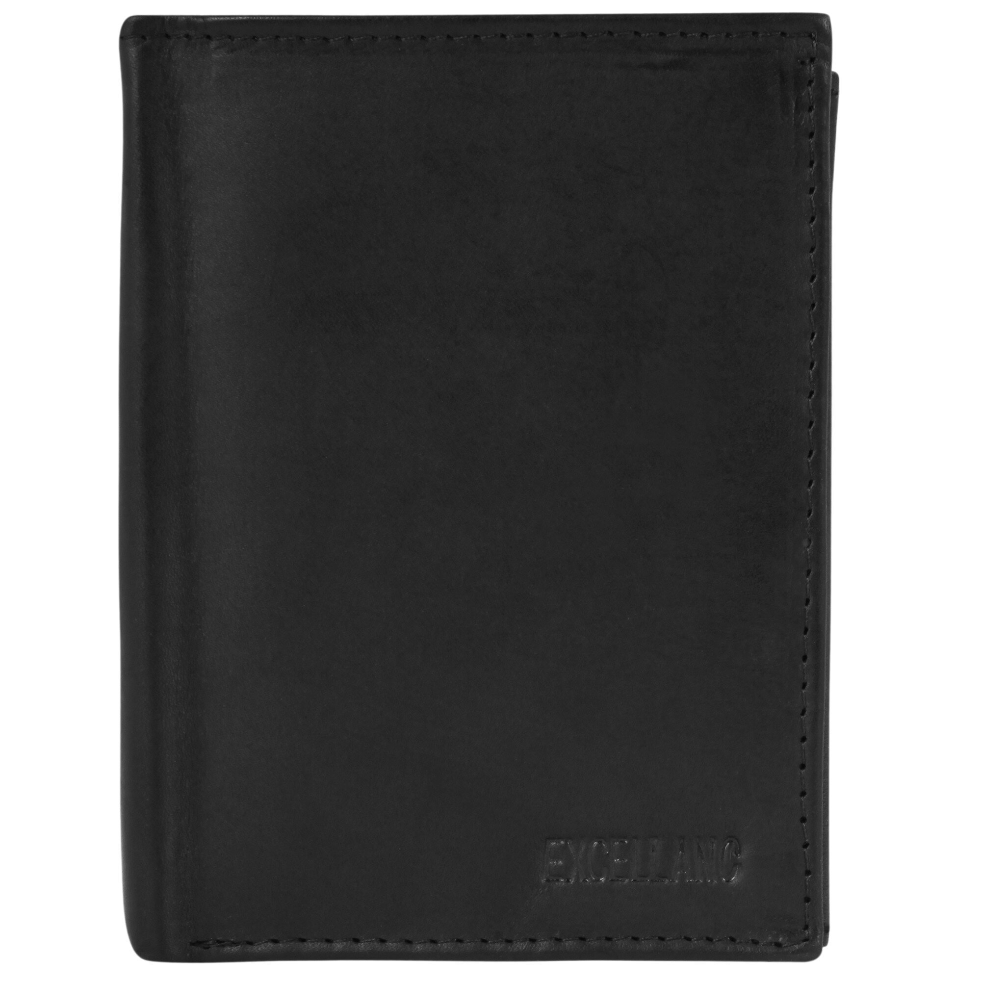 Portofel barbati , Excellanc germany, Business Wallet ,portmoneu, stil englezesc, vertical, piele neagra , 2 compartimente de bancnote