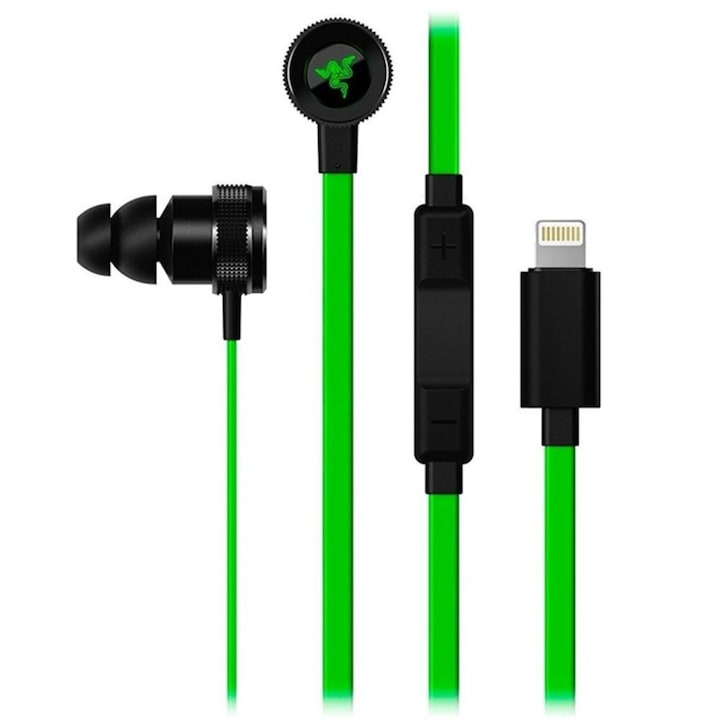 Слушалки Razer Hammerhead Mercury Ed., микрофон, Lightning, черни