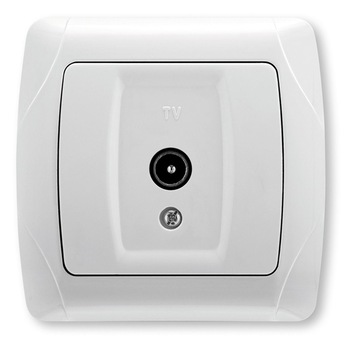 Priza TV fara rezistenta , Carmen Viko , Ingropat , culoare alb Priza TV fara rezistenta , Carmen Viko , Ingropat , culoare alb