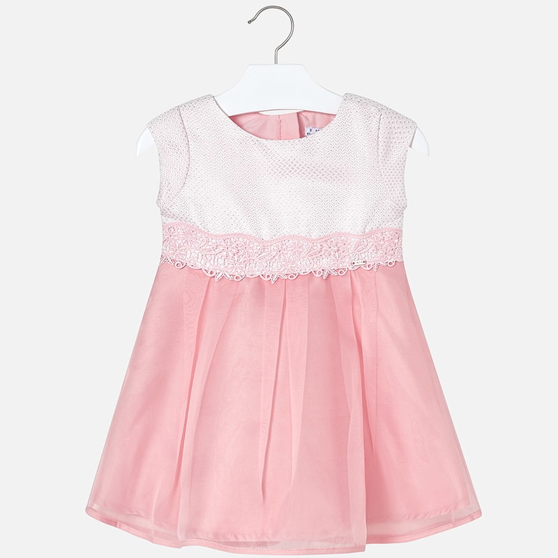 Rochie de petrecere mini fetita Mayoral 3911PV19RZL2, Roz, 8 ani