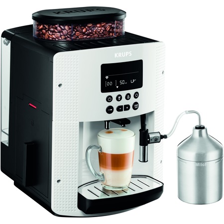 Espressor automat Krups Espresseria Automatic EA8161, 1450W, 15 bar, 1.7 l, Alb/Negru