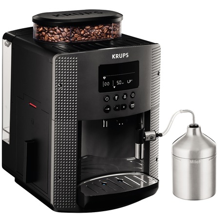 Кафеавтомат Krups Espresseria Automatic EA816B, 15 bar, 1450 W, Метална мелачка, автоматично капучино, кана за мляко