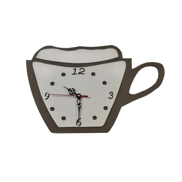 Ceas de perete „Ceasca de Lapte”, ANASTASIS, Alb/cacao, 35 x 23 cm