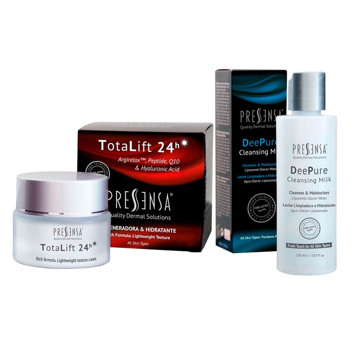 SET Crema zi anti-rid 24h + CADOU demachiant delicat, Pressensa