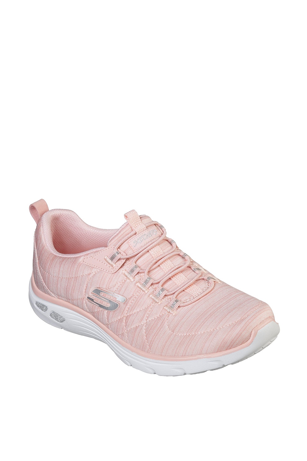 Skechers, Pantofi sport cu dungi Empire D'lux, Roz pastel, 40