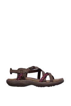 Skechers, Sandale de piele ecologica si material textil Vacay Skechers, Sandale de piele ecologica si material textil Vacay