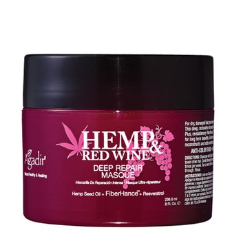 Masca intensiva reparatoare Agadir cu ulei de seminte de canepa si vin rosu, 236,6 ML Masca intensiva reparatoare Agadir cu ulei de seminte de canepa si vin rosu, 236,6 ML