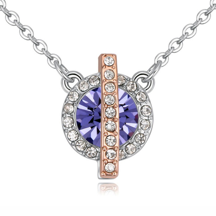 Vibrant Hope - Swarovski kristályos nyaklánc - lila
