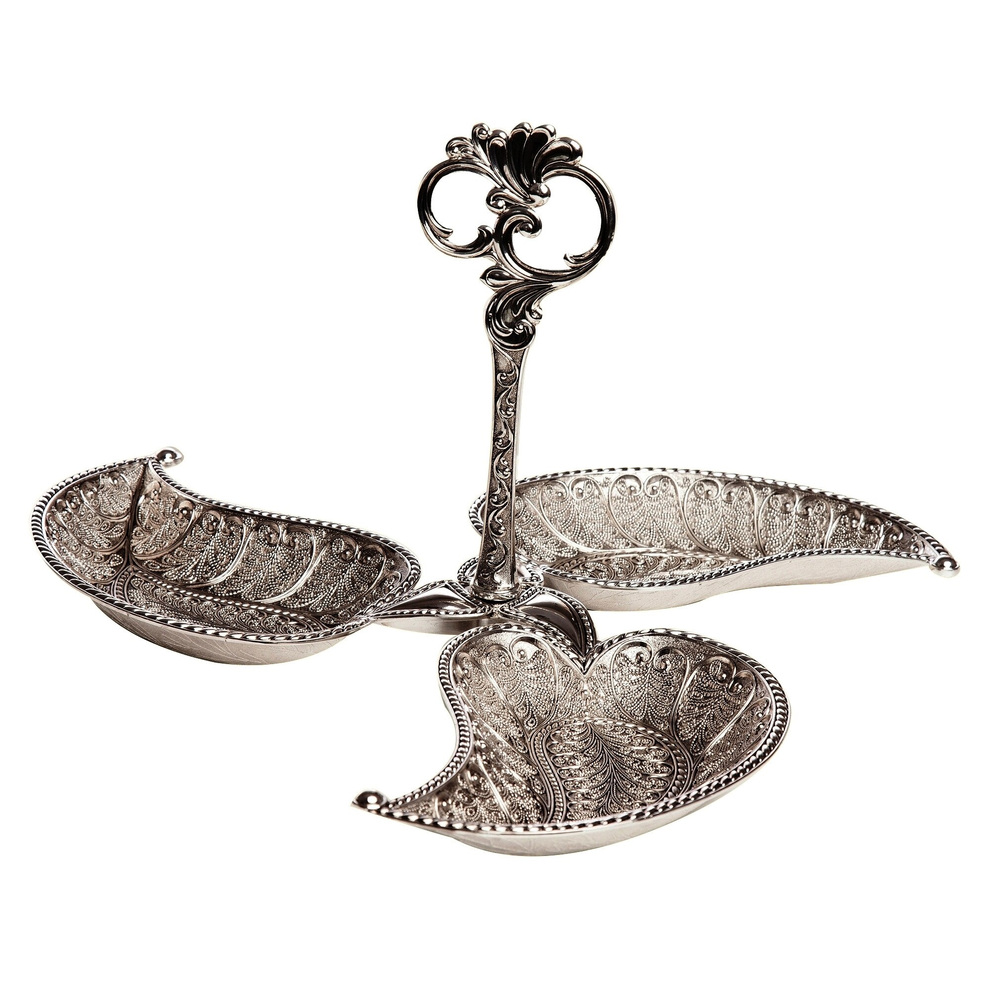 Platou compartimentat in forma de frunza 39,3*36,5*22,5CM