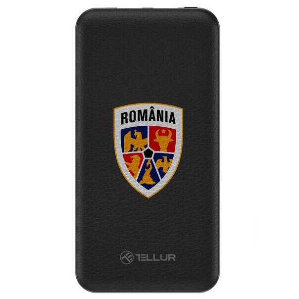 Acumulator extern Tellur FRF Slim, 10000mAh, 2 x USB, Micro USB, Negru