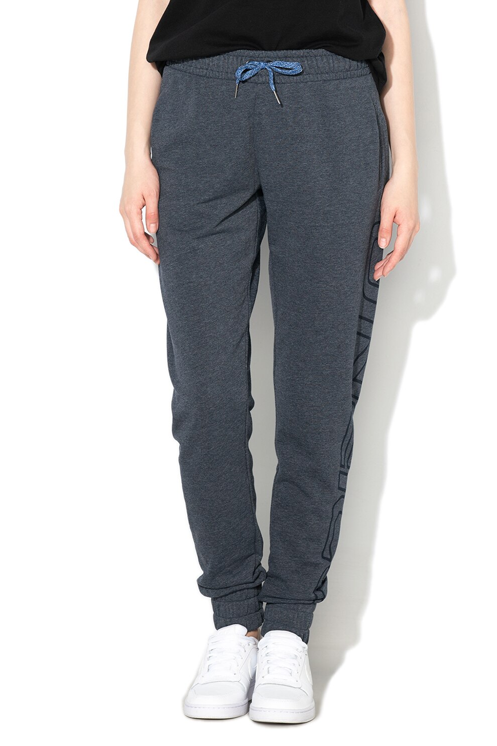 O'Neill, Pantaloni sport cu imprimeu logo, Albastru inchis