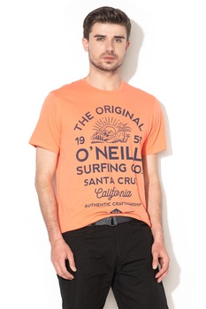 O'Neill, Tricou din bumbac organic cu imprimeu Muir, Oranj