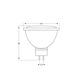 Bec LED GU 5.3 5W, 2700K, lumina calda, 220V, Ultra Bright