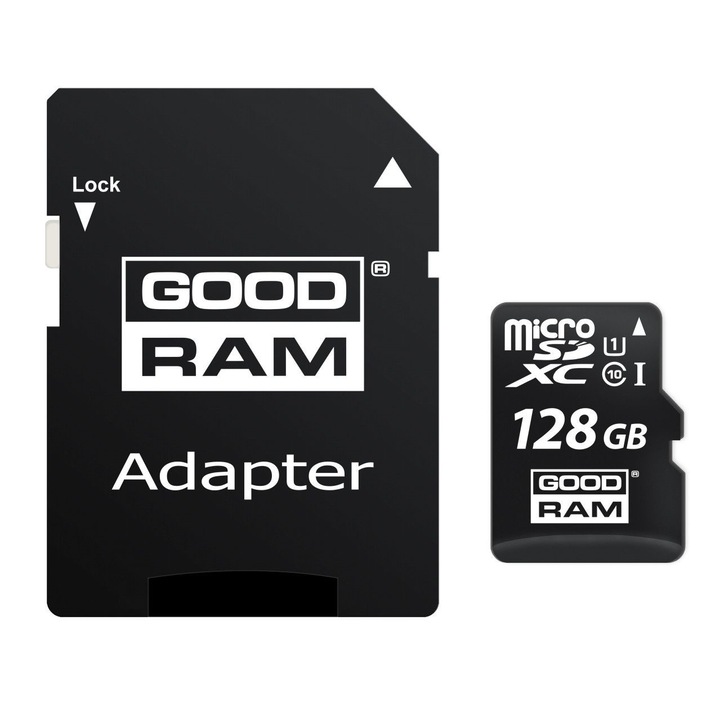 Карта памет GoodRAM MicroSDHC 128GB Class 10 UHS-I 90MB/s + адаптер