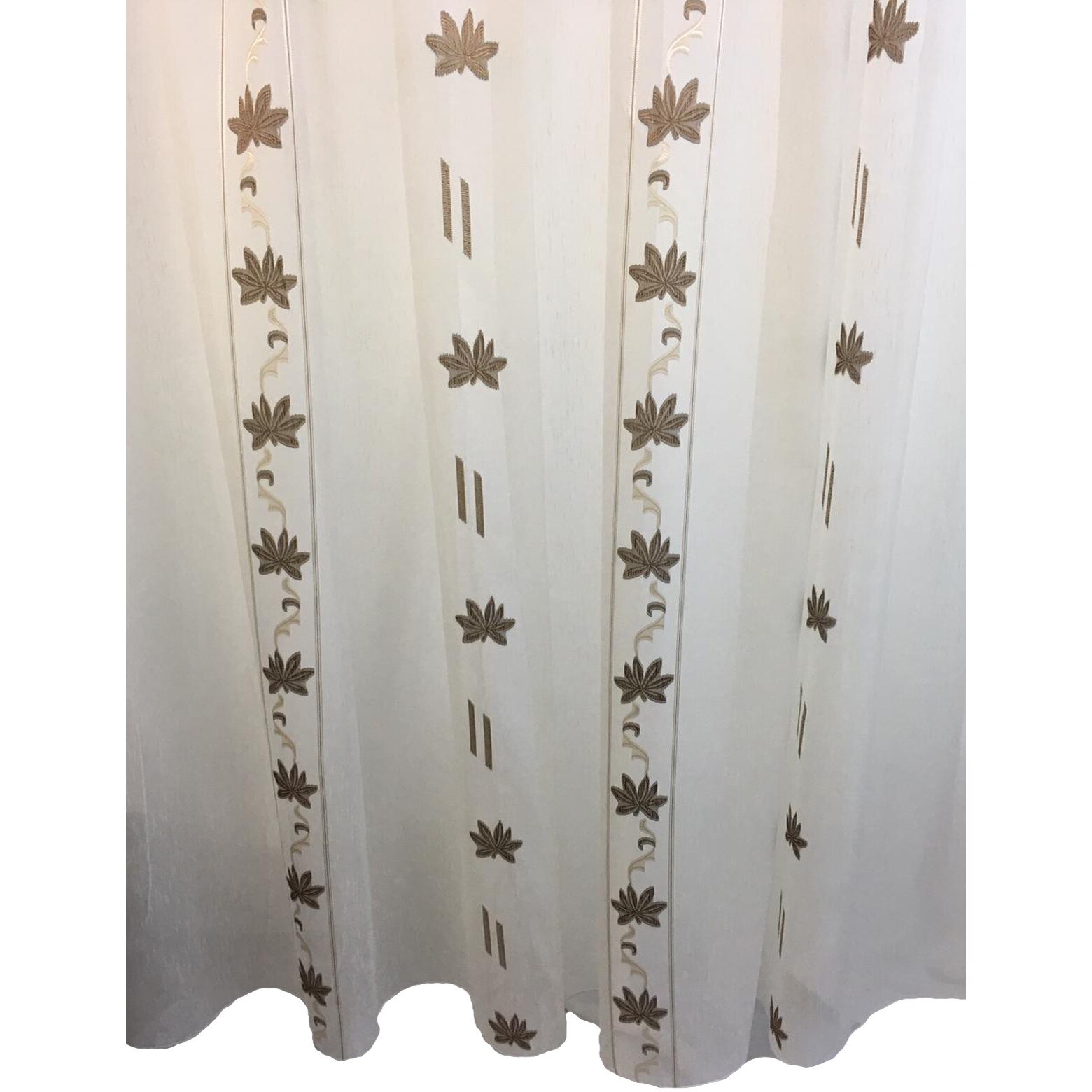 Perdea ivoire brodata 400X245cm cu rejansa by Liz Line-RD424