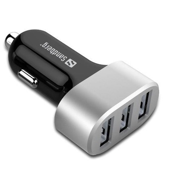 Incarcator auto Sandberg, 3xUSB 7.2A, Negru Incarcator auto Sandberg, 3xUSB 7.2A, Negru