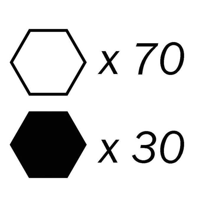 Sticker decorativ perete FORME GEOMETRICE 10 CM