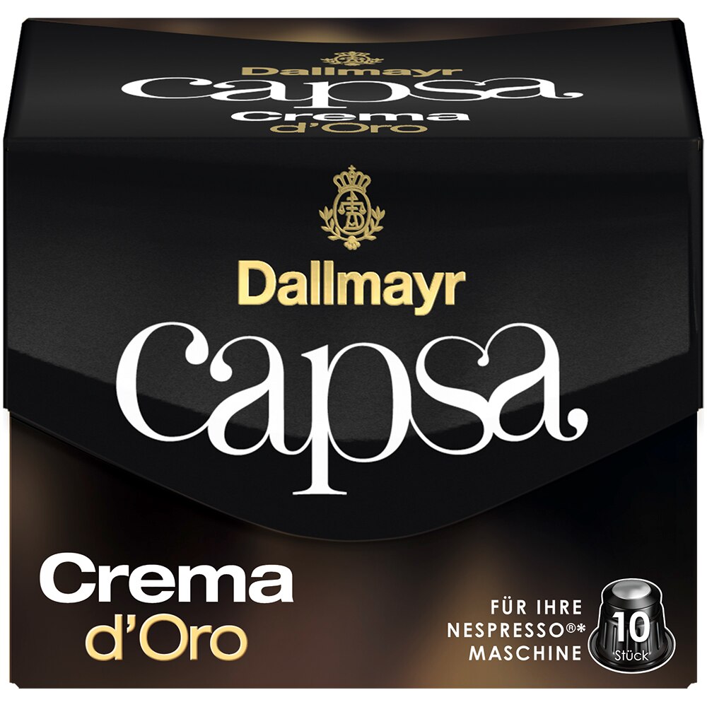 Capsule Cafea Dallmayr Capsa Lungo Crema Doro, compatibil Nespresso, 10 capsule, 56 gr.