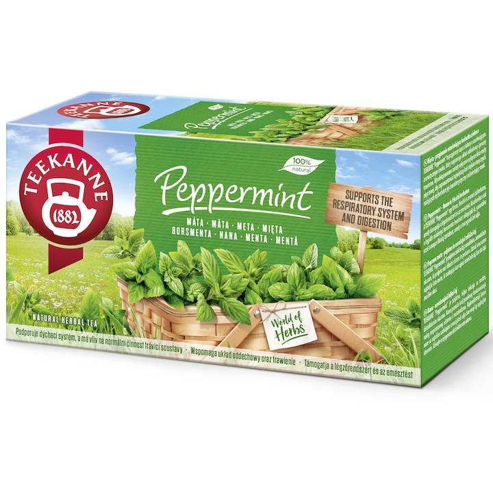 Ceai Teekanne Peppermint, 20 pliculete, 30 gr.