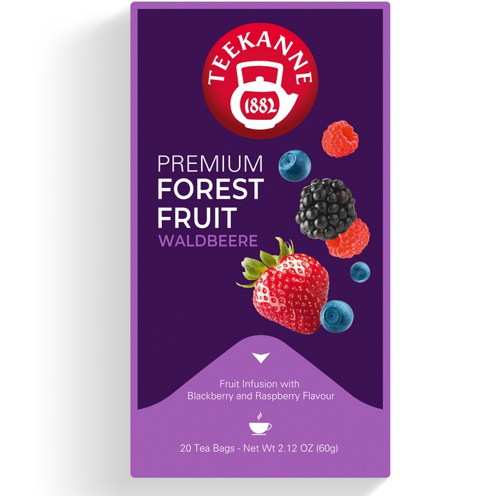 Ceai fructe de padure, Teekanne Premium, 20 plicuri, 60 g