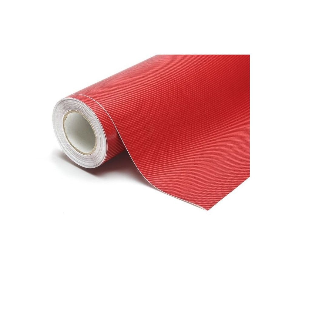 Rola folie carbon EVO 3D rosie 10 m X 1.5m cu tehnologie de eliminare a bulelor de aer
