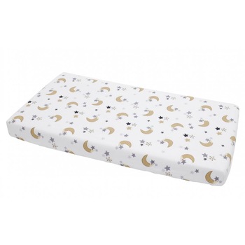 Cearceaf din bumbac cu elastic Cream Moon White 120x60 cm Cearceaf din bumbac cu elastic Cream Moon White 120x60 cm