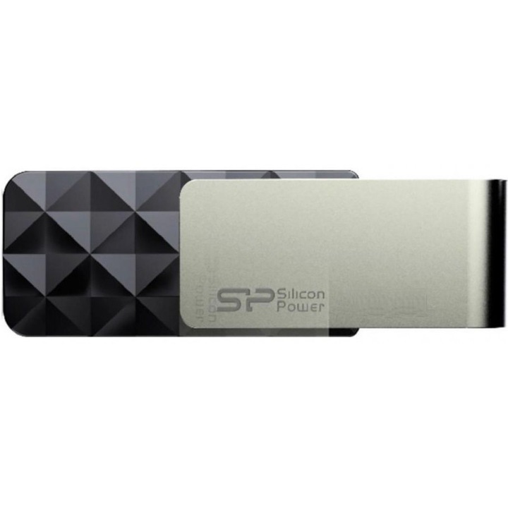 Stick USB Silicon Power Blaze B30, 8GB, USB 3.0 Negru