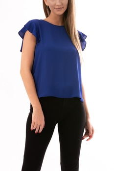 Bluza FancySleeve, Boutique Chilipir, voal, Albastru Bluza FancySleeve, Boutique Chilipir, voal, Albastru