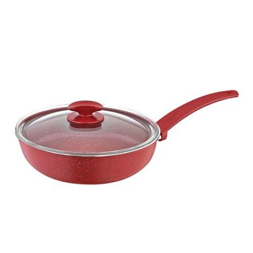 Tigaie aluminiu cu capac,26 cm rosu Zilan 2072
