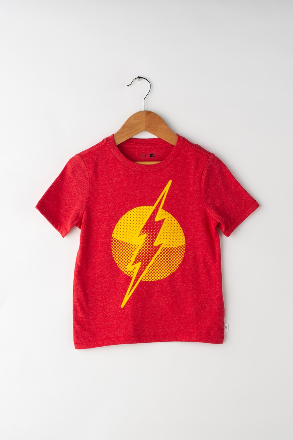 GAP, Tricou cu imprimeu grafic 43, Rosu melange/Galben