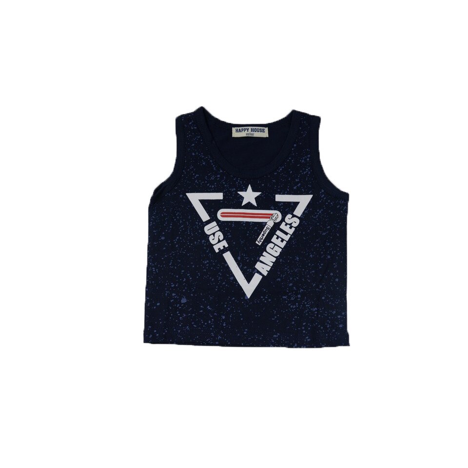 Tricou fara maneci baieti Happy House HB-19941, Bleumarin