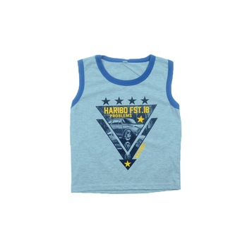 Tricou fara maneci baieti Happy House HH-02, Gri, 104 Tricou fara maneci baieti Happy House HH-02, Gri, 104