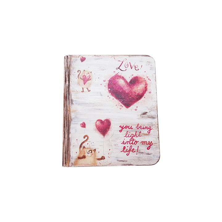 Lampa in Forma de Carte Decorata Handmade, Le Petit Atelier, model You Bring Light into my Life