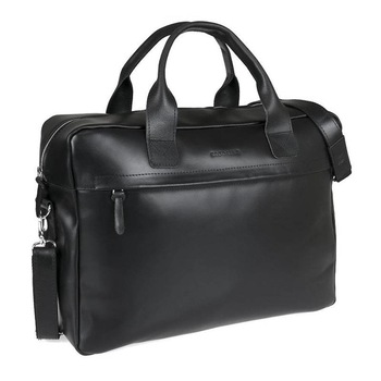 Geanta Casual-Business , Brodrene din piele, neagra Geanta Casual-Business , Brodrene din piele, neagra