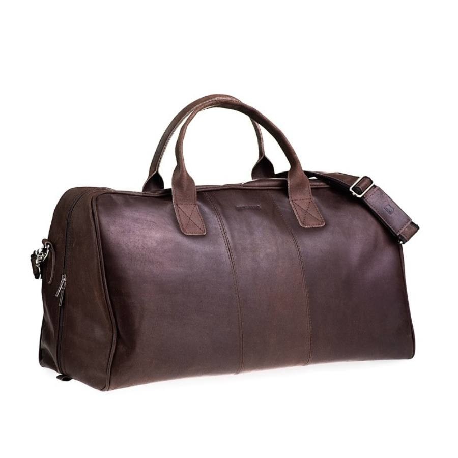 Geanta , Brodrene, Casual-Business din piele, Maro inchis