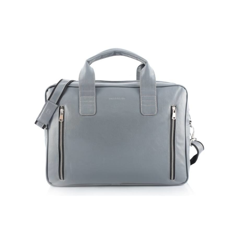 Geanta , Brodrene, Casual-Business din piele, gri