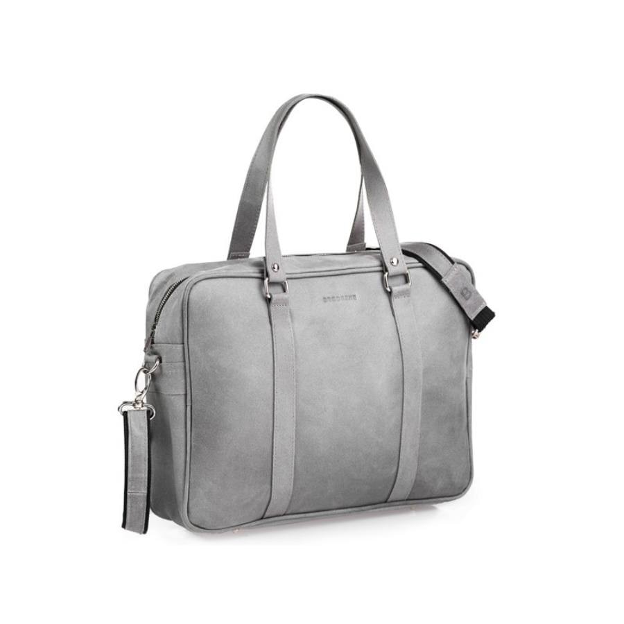 Geanta , Brodrene, Casual-Business din piele, gri deschis