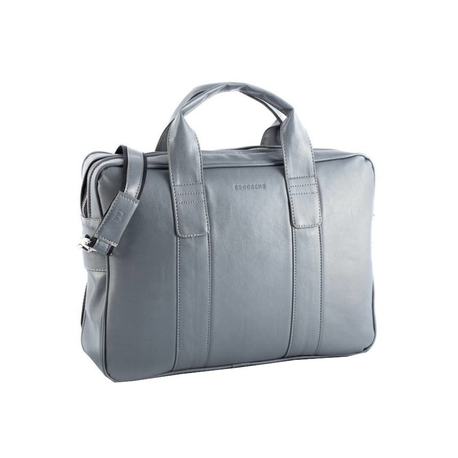 Geanta , Brodrene, Business , din piele, gri